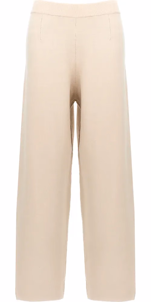 Max Mara Beige Viscose Casual Pants