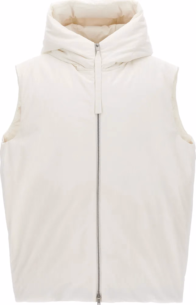 Jil Sander White Polyester Sleeveless Jacket