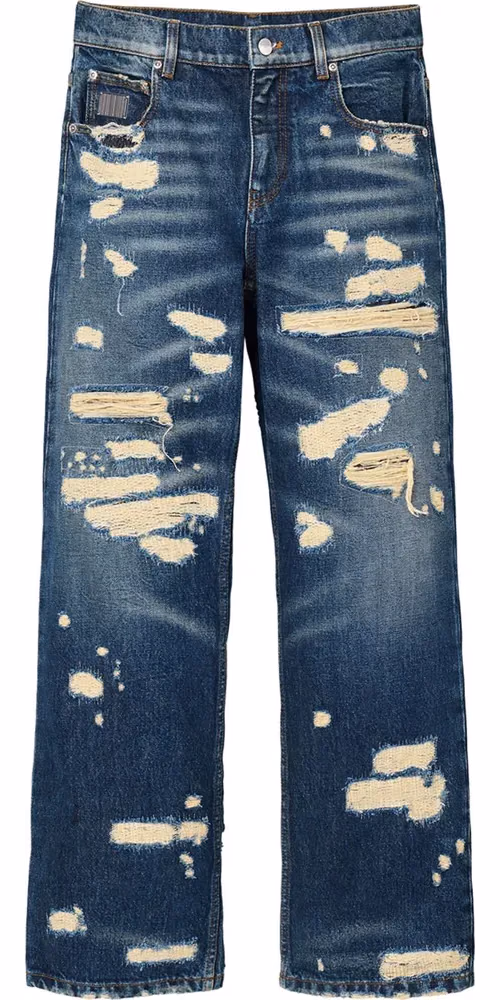 Marc Jacobs Blue Cotton Straight-Leg Jeans