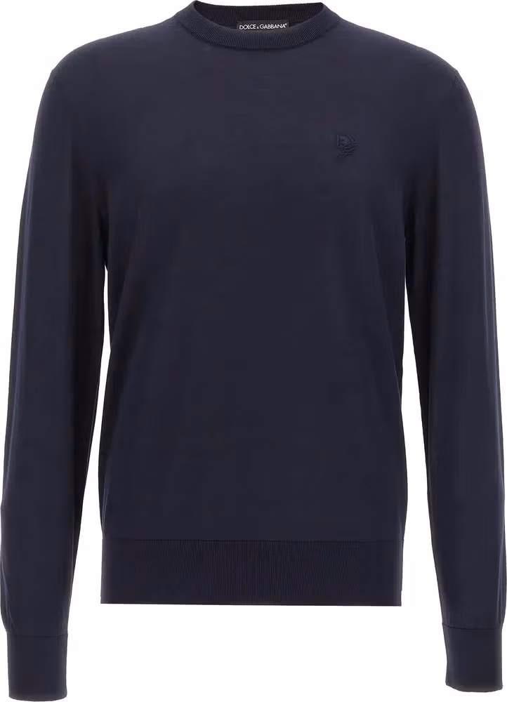 Dolce & Gabbana Blue Silk Cardigan