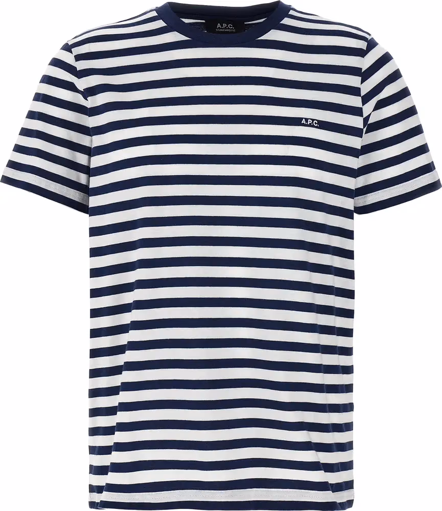 A.P.C. Blue Cotton T-Shirt