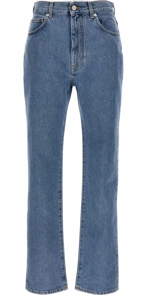 Loulou De Saison Blue Organic Cotton Straight-Leg Jeans