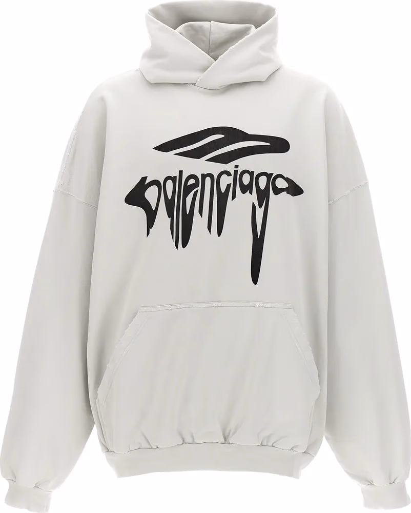 Balenciaga White Cotton Sweatshirt