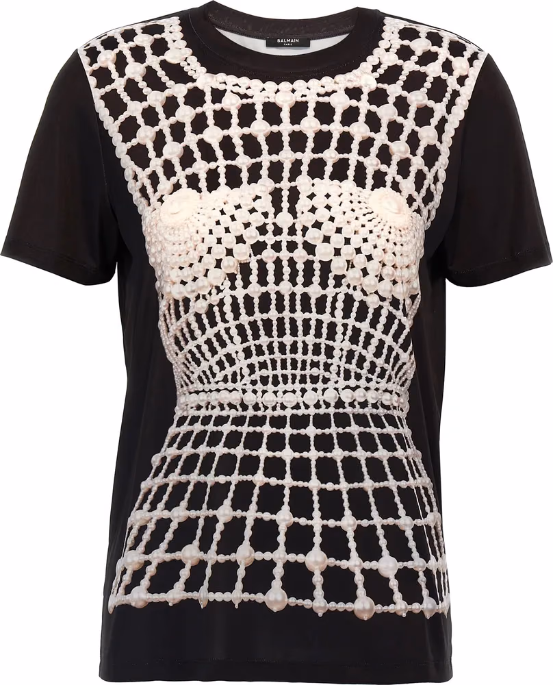 Balmain Black Organic Cotton T-Shirt