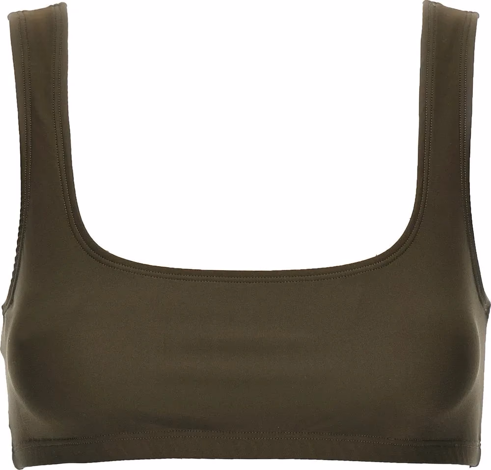 The Andamane Brown Polyamide Tank Tops