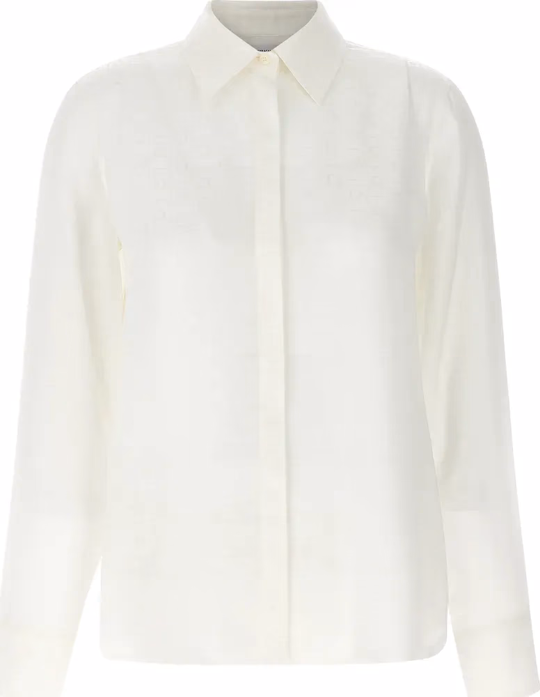 Ferragamo White Silk Blouse