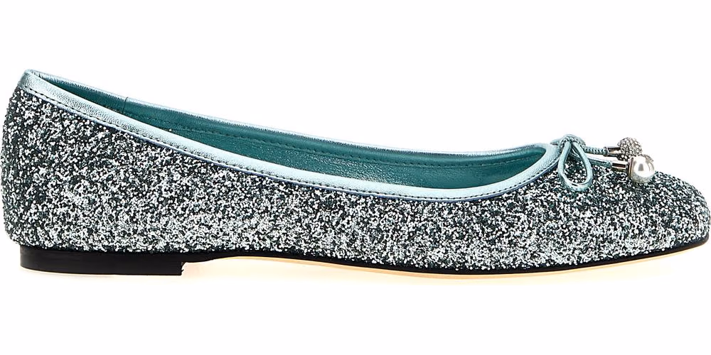 Jimmy Choo Bicolor Textile Ballet Flats