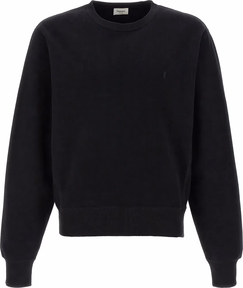 Saint Laurent Black Cotton Sweatshirt