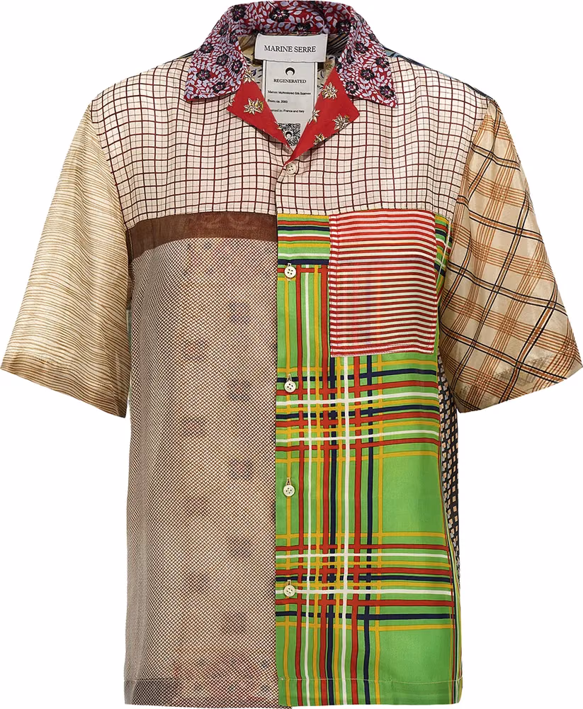 Marine Serre Multicolor Silk Blouse