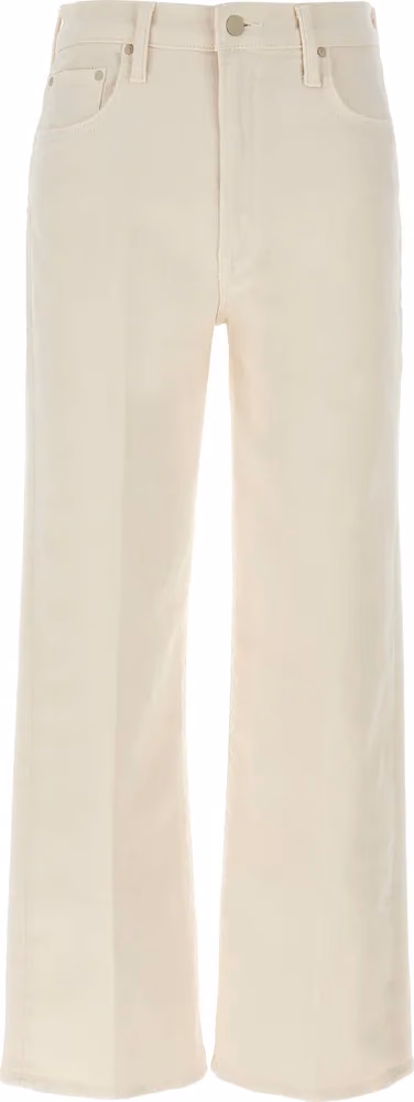 Mother Denim White Cotton High-Waisted Jean