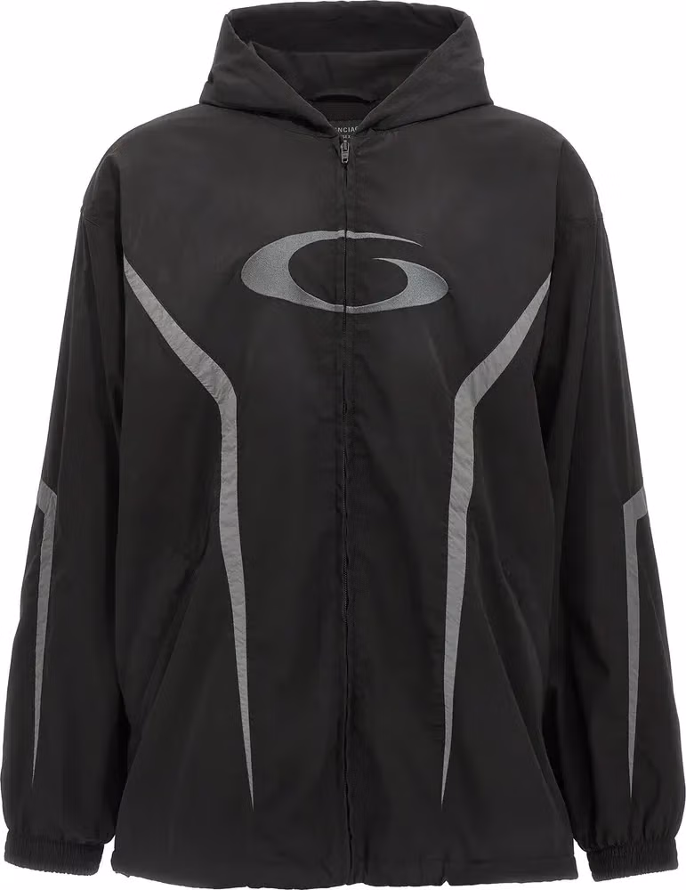 Balenciaga Black Polyester Shell Jacket