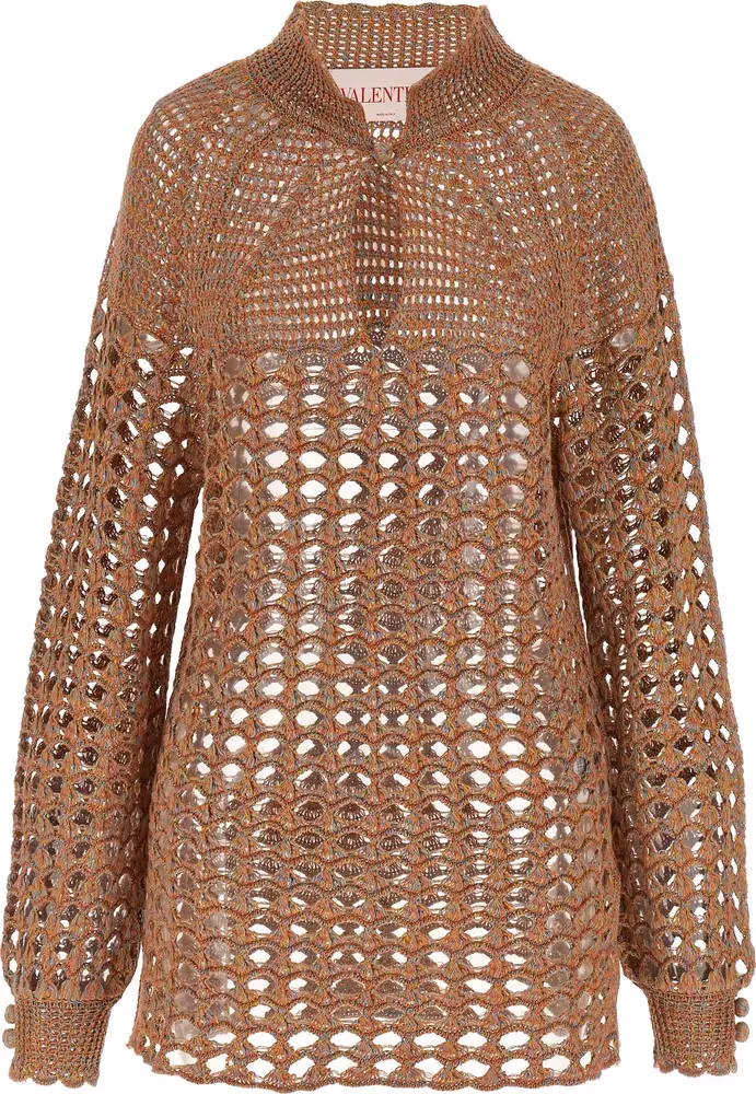 Valentino Garavani Multicolor Linen Cardigan
