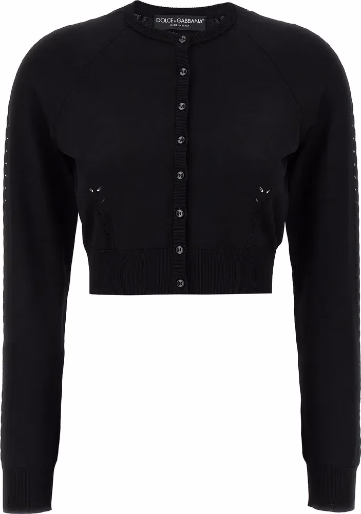 Dolce & Gabbana Black Viscose Cardigan