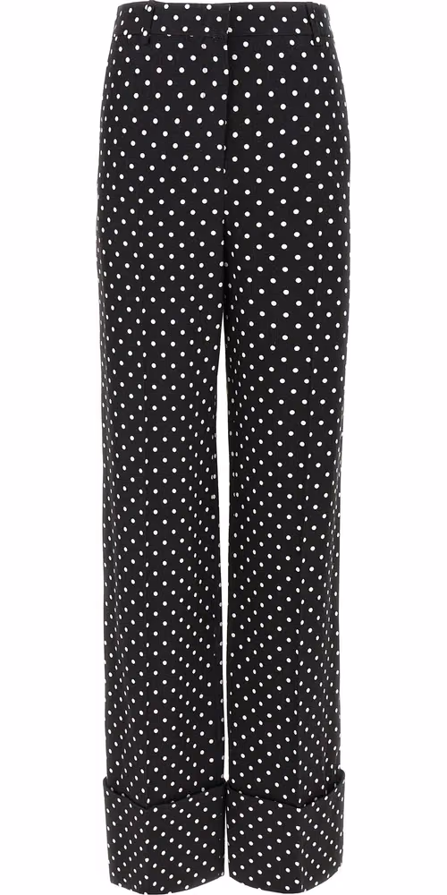 Valentino Garavani Bicolor Viscose Casual Pants