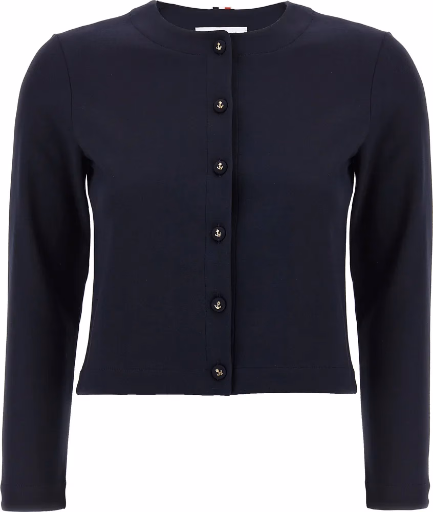 Thom Browne Blue Viscose Cardigan
