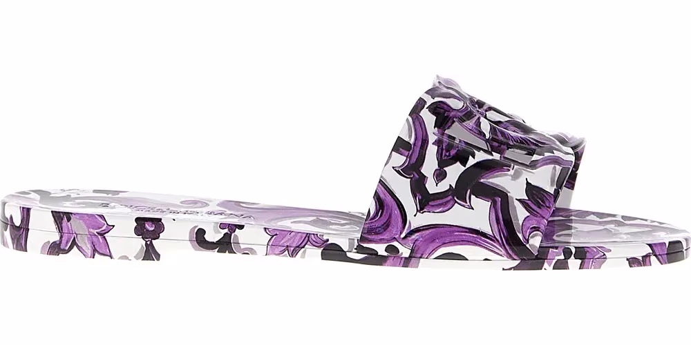 Dolce & Gabbana Purple Plastic Slides