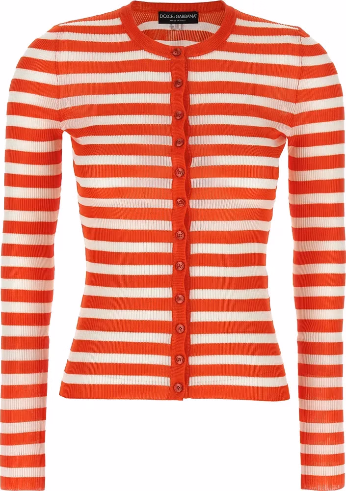 Dolce & Gabbana Orange Viscose Cardigan