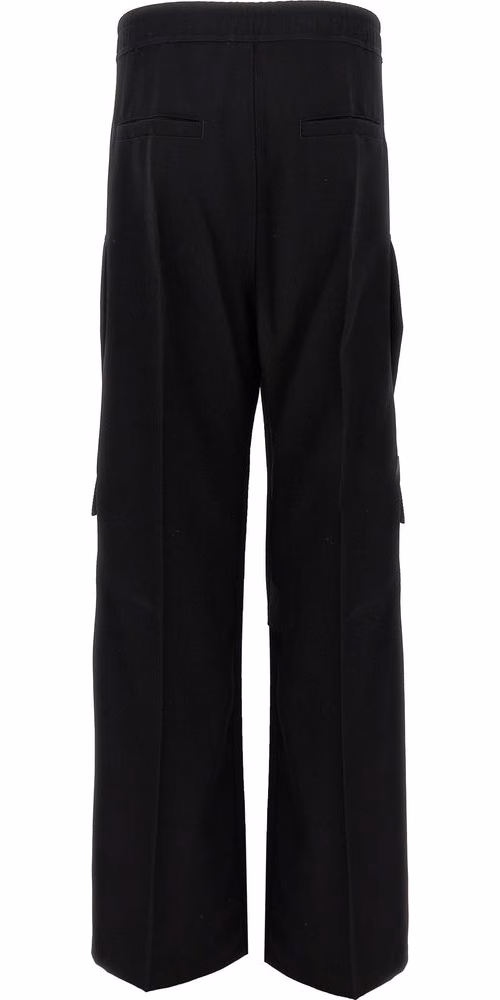 Rick Owens Black Wool Cargo Pants