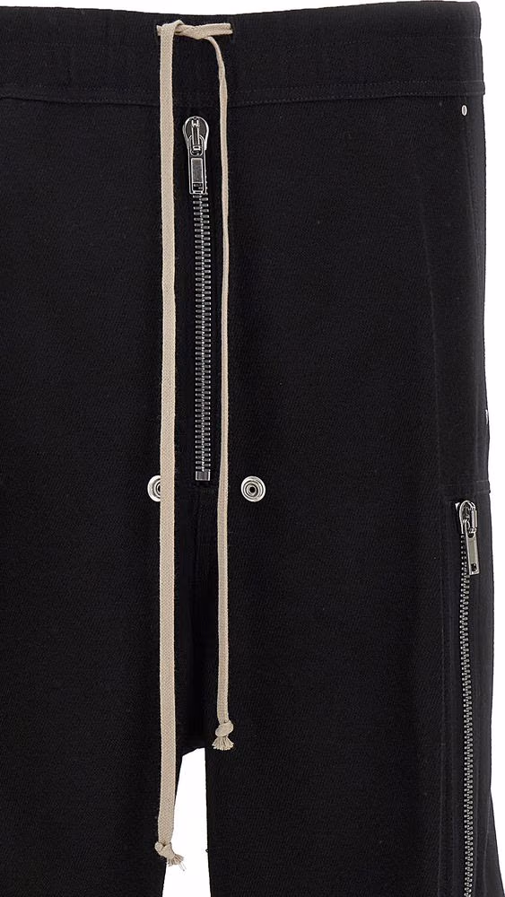 Rick Owens Black Wool Cargo Pants