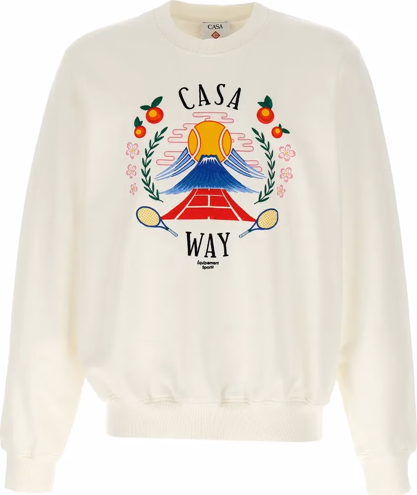 Casablanca White Cotton Sweatshirt