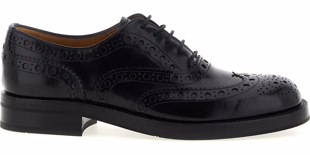 Church's Black Calfskin Oxfords And Derbies