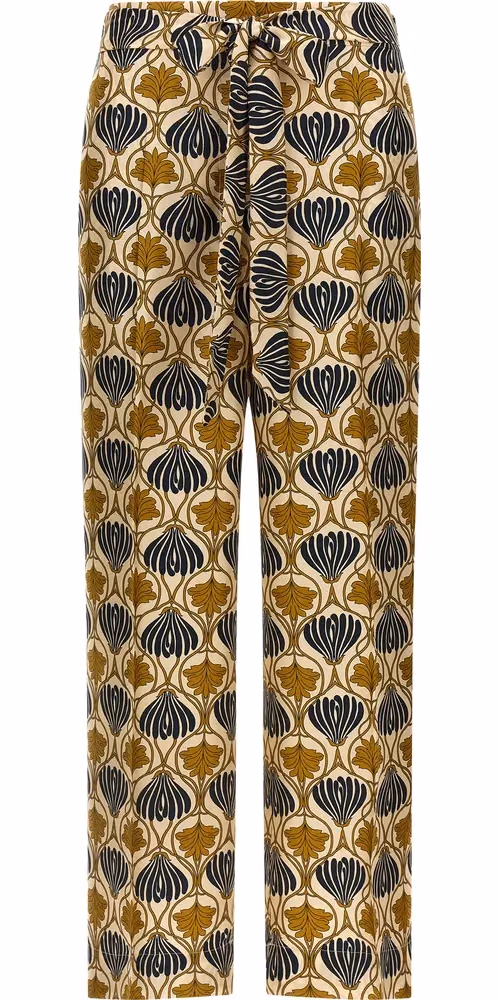 Max Mara Bicolor Silk Casual Pants