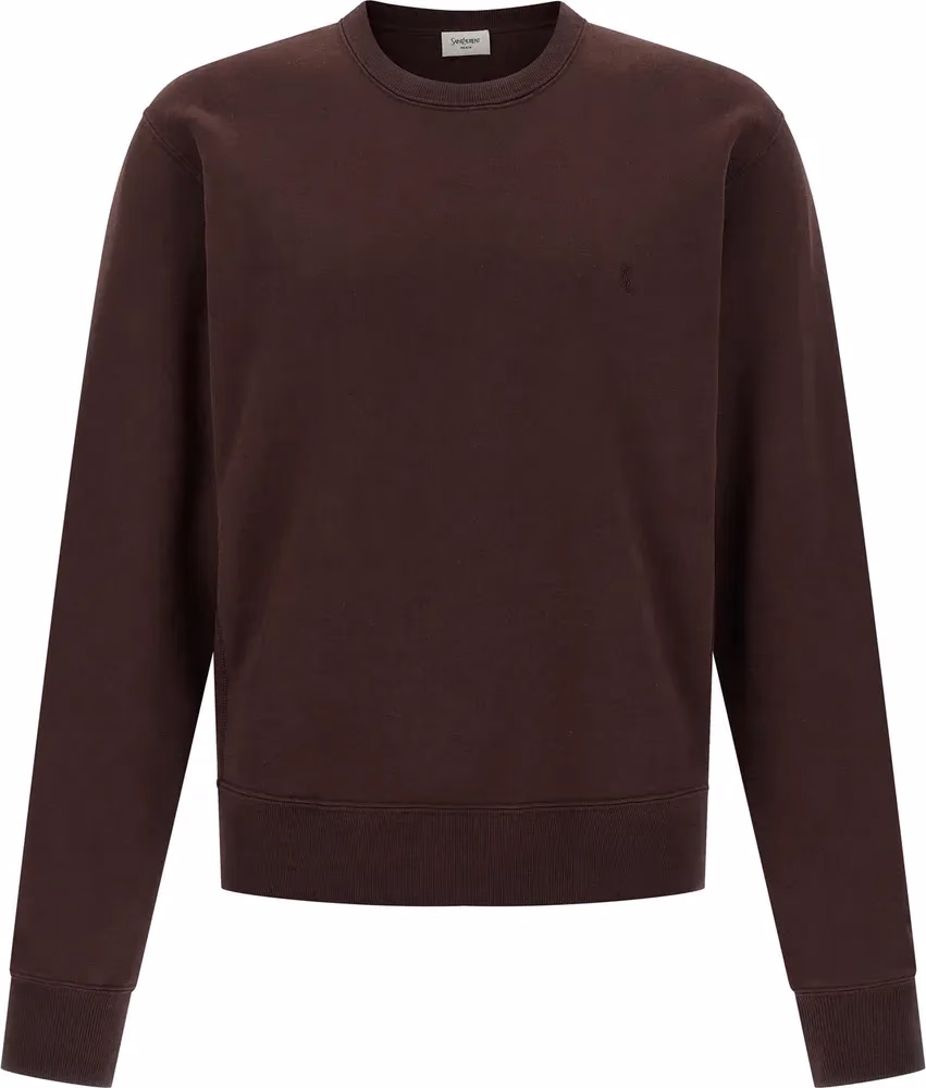 Saint Laurent Bordeaux Cotton Sweatshirt