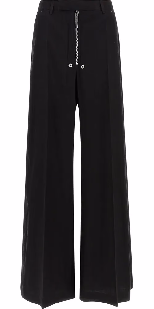 Rick Owens Black Cotton Pants