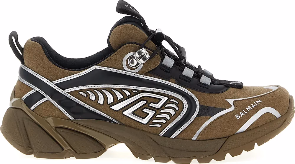 Balmain Bicolor Polyethylene Athletic Sneakers