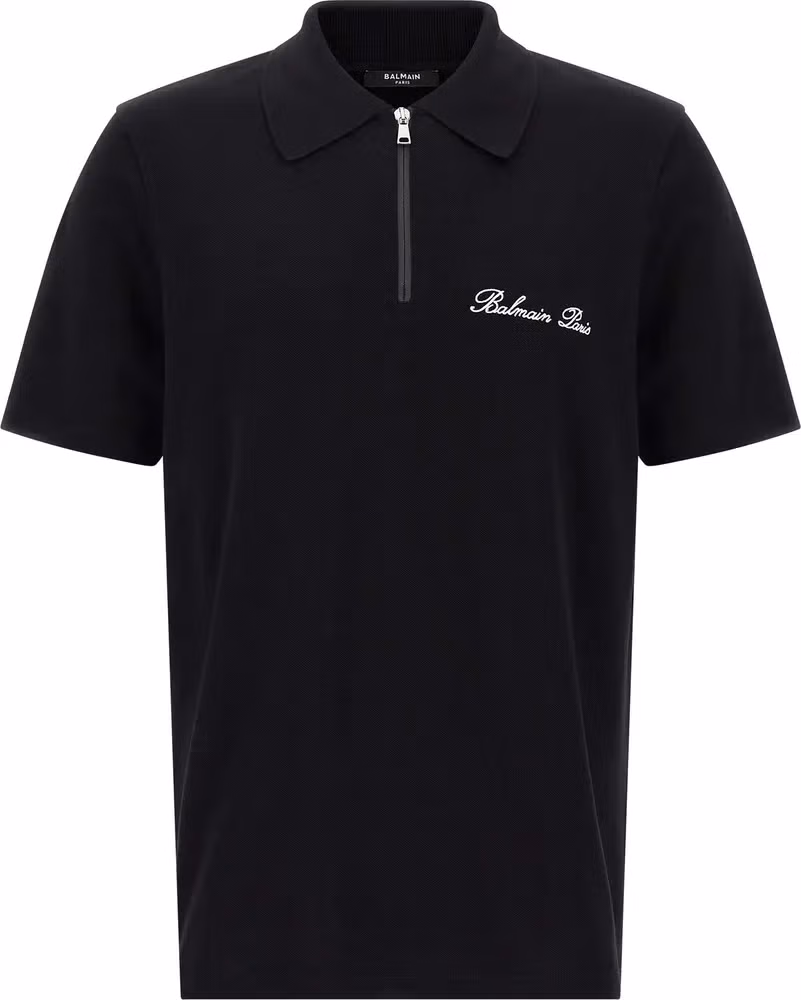 Balmain Bicolor Cotton Polo Shirt