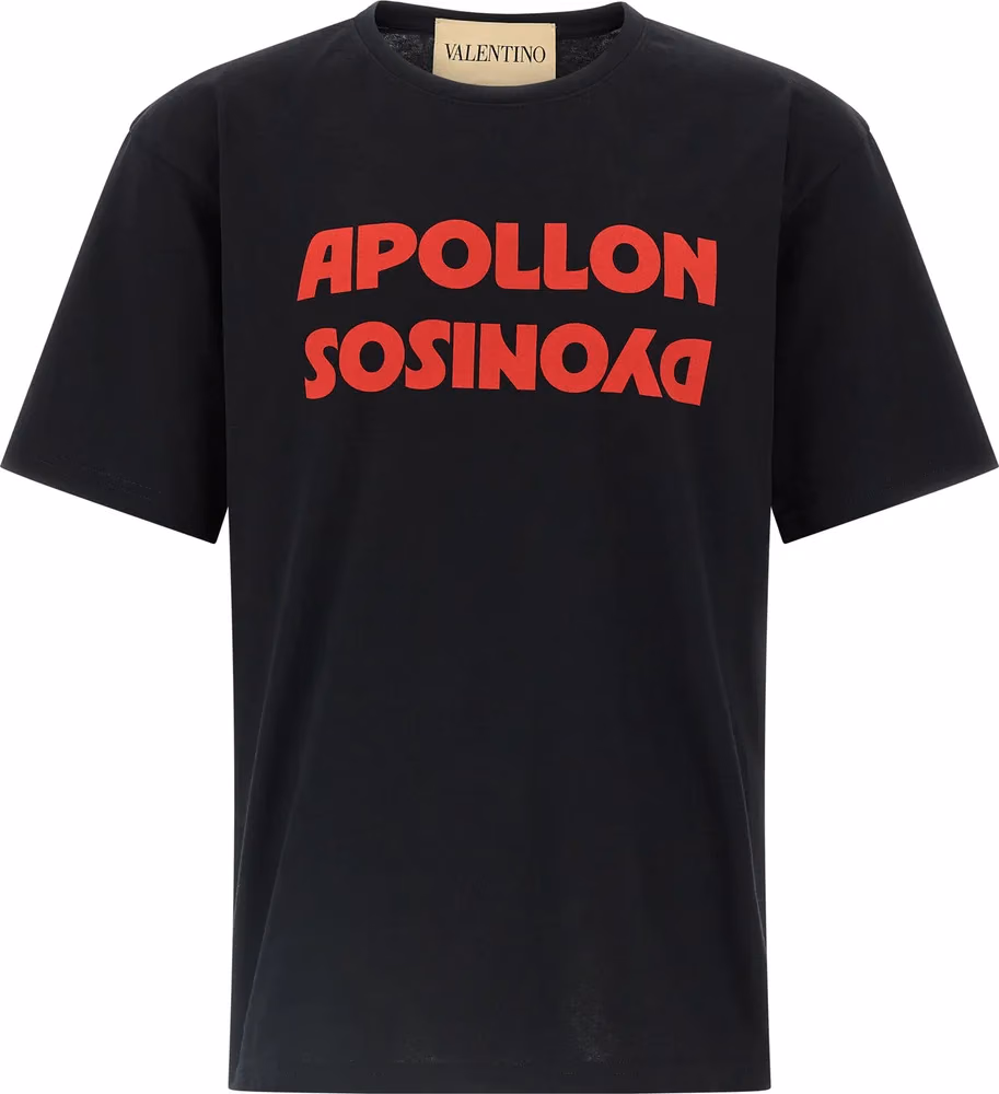 Valentino Garavani Black Cotton T-Shirt