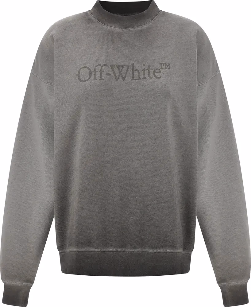 Off-White Gray Cotton Sweatshirt