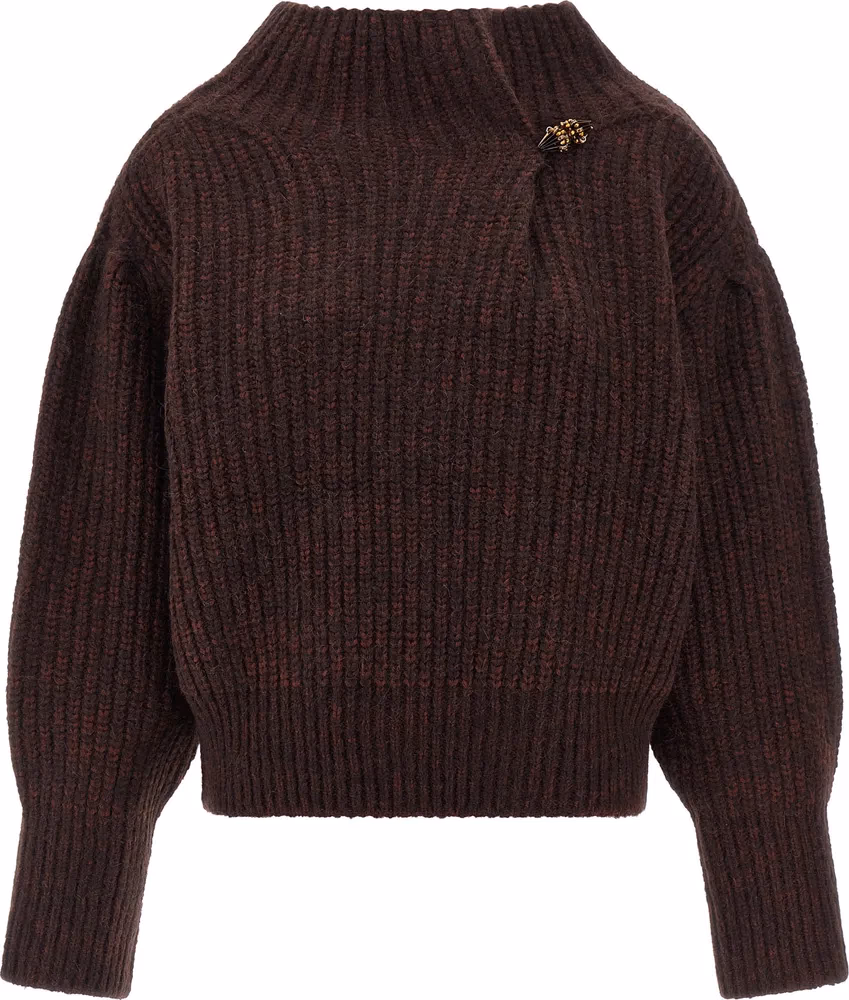 Dries Van Noten Bordeaux Wool Cardigan