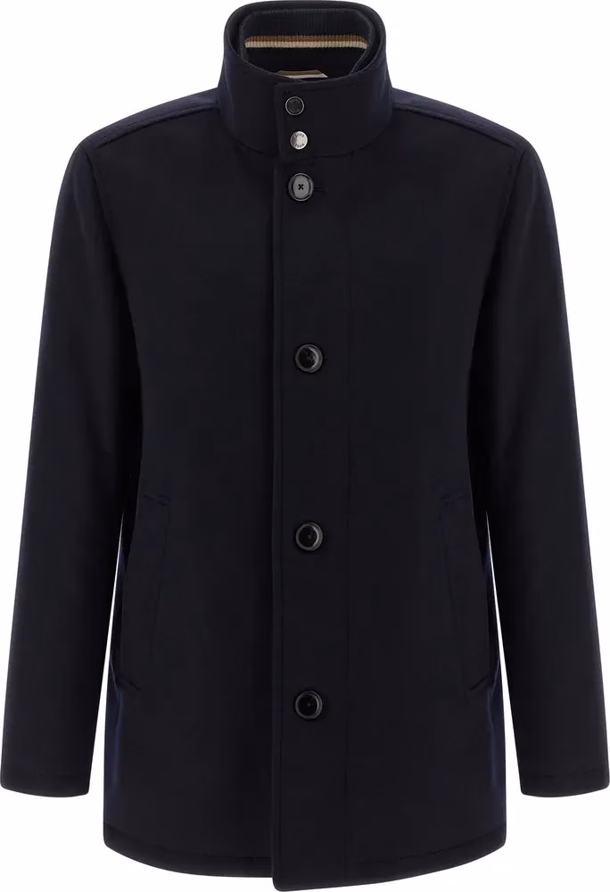 Hugo Boss Blue Wool Coat