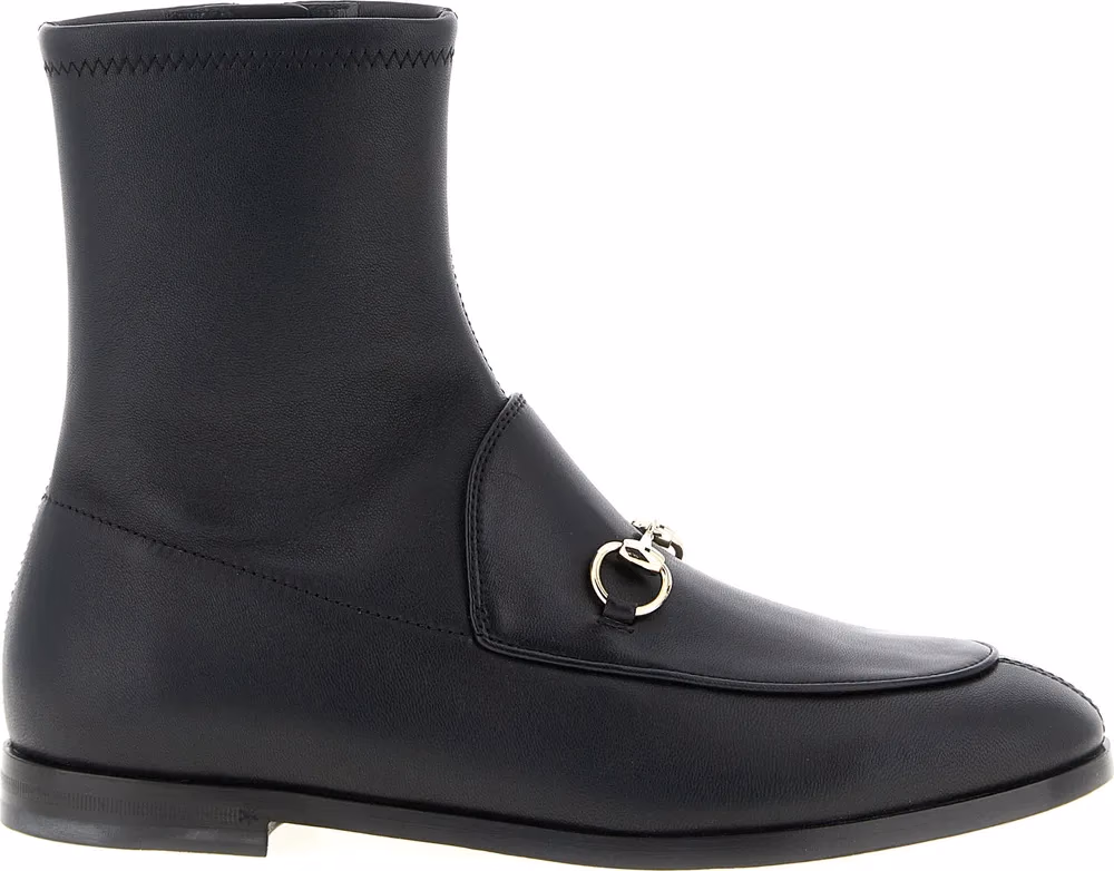 Gucci Black Lamb Leather Ankle Boots