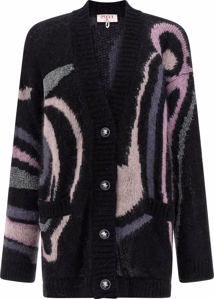 Emilio Pucci Black Wool Cardigan
