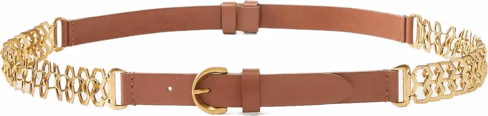 PINKO Brown Calfskin Regular Belt