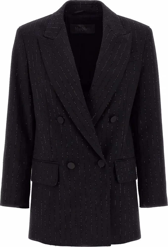 Max Mara Black Virgin Wool Blazer