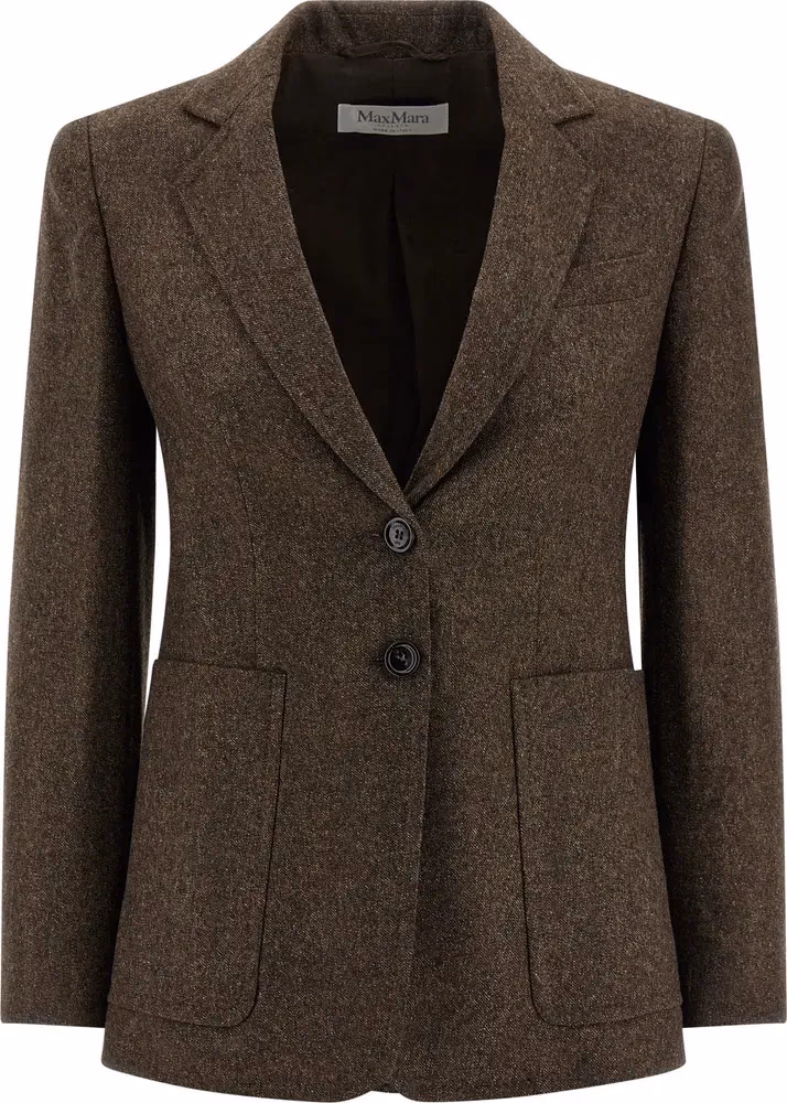 Max Mara Brown Virgin Wool Blazer