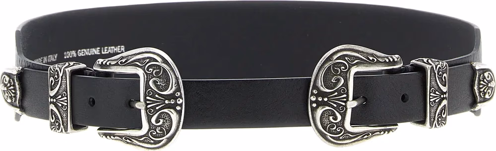 Golden Goose Black Cowhide Regular Belt