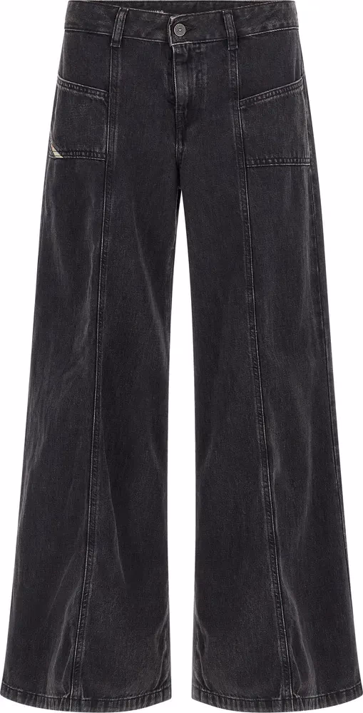 Diesel Black Cotton Jeans Denim