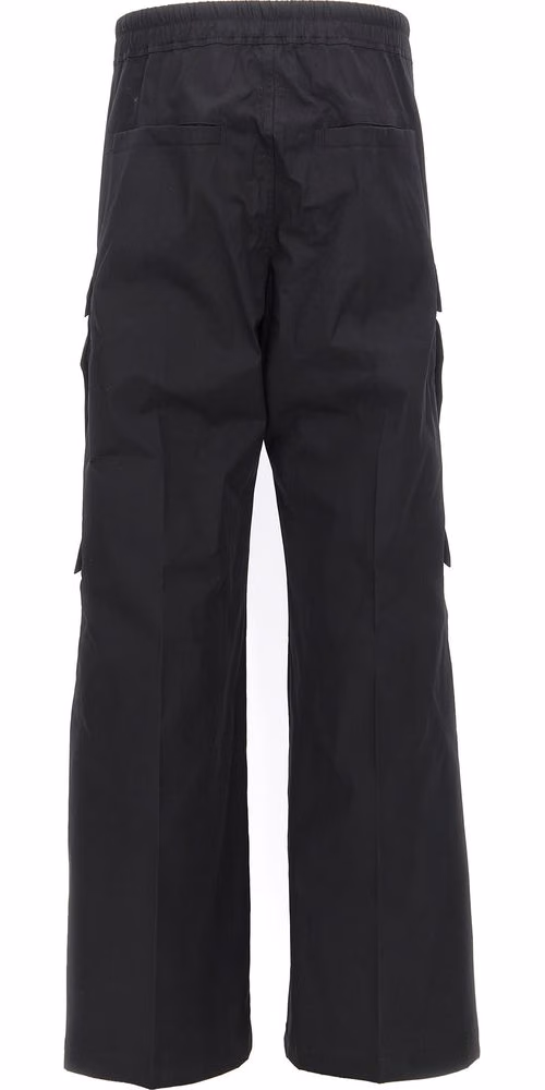 Rick Owens Black Cotton Cargo Pants