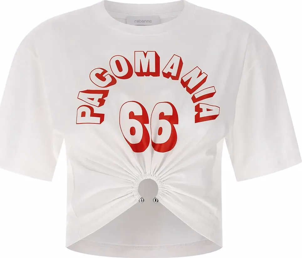 Paco Rabanne White Cotton T-Shirt