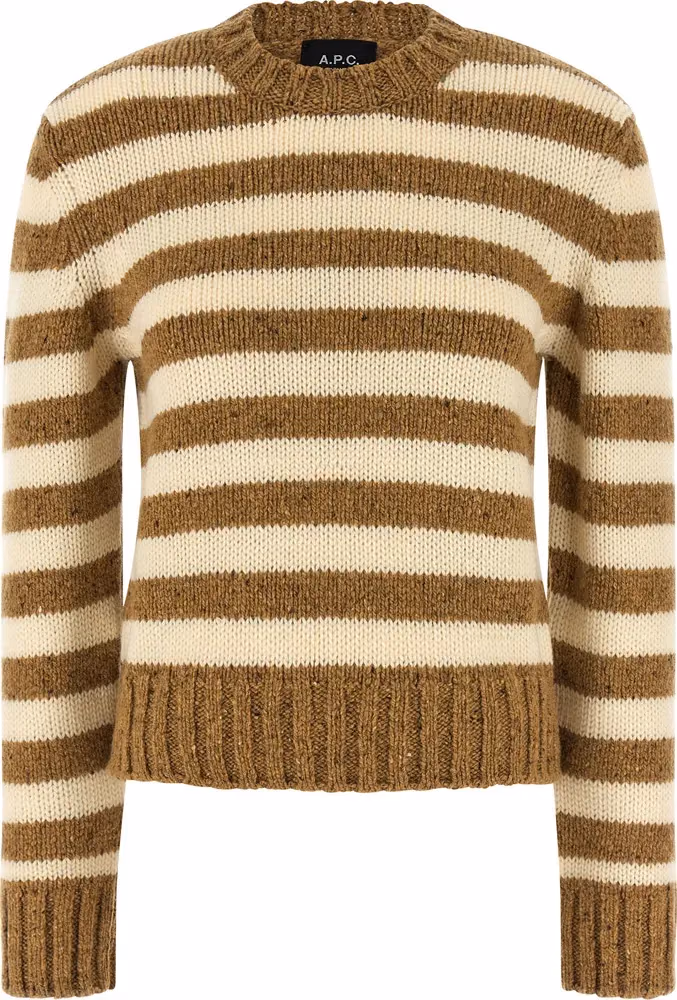 A.P.C. Brown Virgin Wool Cardigan