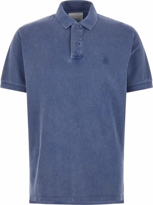 Blue Cotton Polo Shirt