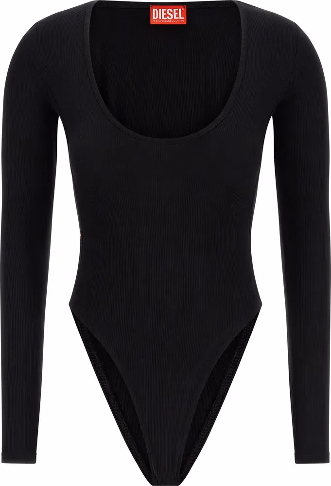 Diesel Black Viscose Bodysuit