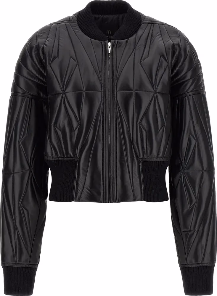 Rick Owens Black Lamb Leather Leather Jacket