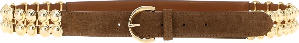PINKO Brown Lamb Leather Regular Belt