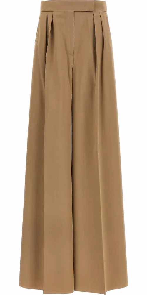 Max Mara Brown Virgin Wool Casual Pants