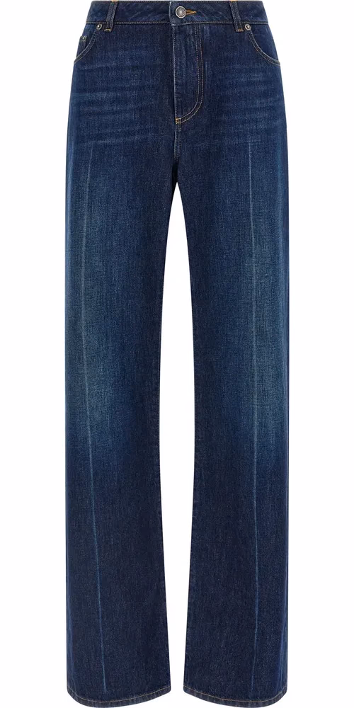 Dolce & Gabbana Blue Cotton Straight-Leg Jeans